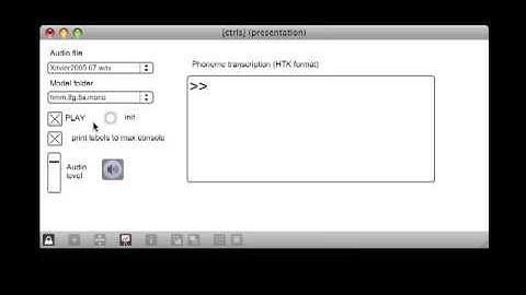 Real time phone recognition in Max/MSP and FTM