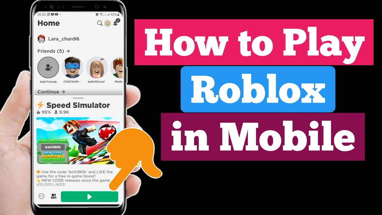 How to Play Games on Roblox Android/ iOS  How to play Roblox on Android 