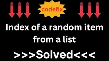 Index of a random item from a list