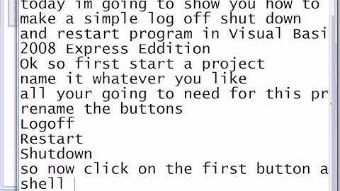 VB 2008 Logoff, Shutdown, Restart Application Tutorial