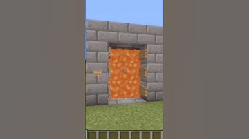 Minecraft : How to build Redstone lava door 🚪!!