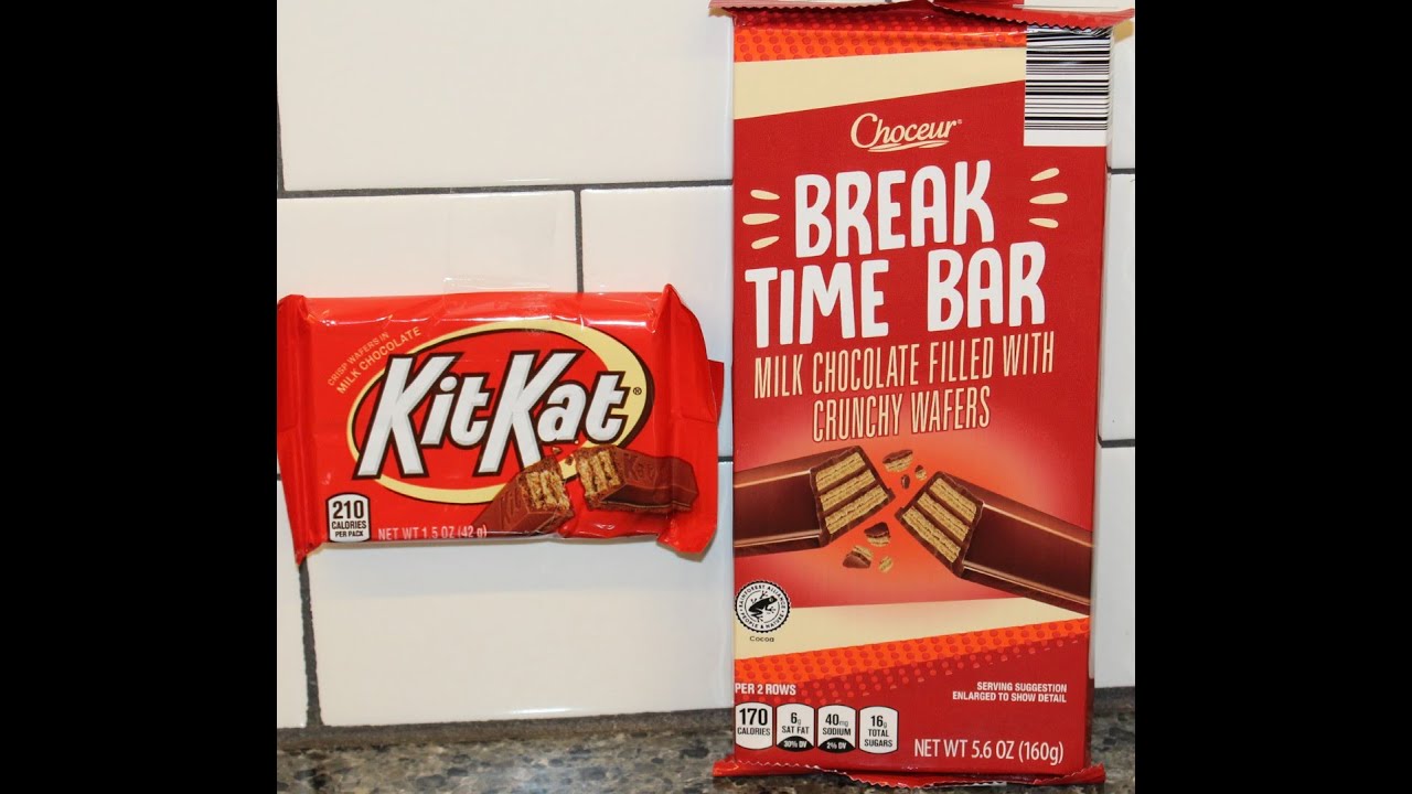 hav det sjovt større voldgrav Hershey's Kit Kat vs ALDI Choceur Break Time Bar: Blind Taste Test - YouTube