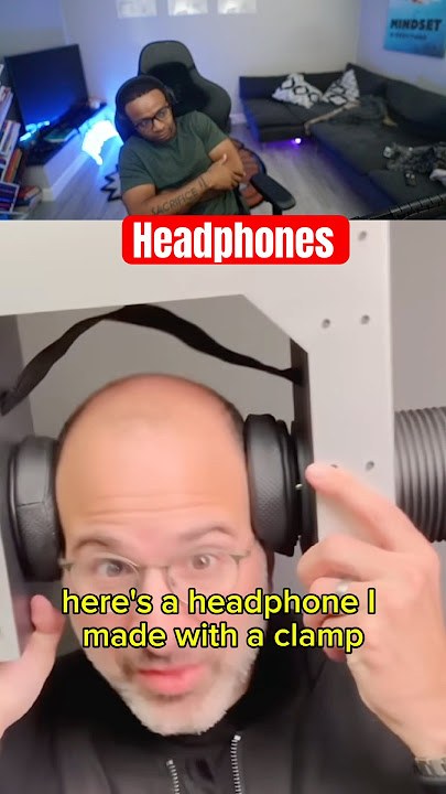 This guy made headphones out of clamps #headphones #music #shorts ￼