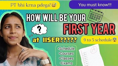 FIRST YEAR Life at IISER B!!! 💭💢😨 | Courses| Schedule| Classes
