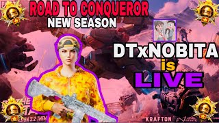 🔴PUBGMOBILE LIVE NEW SEASON CONQUERER RANKPUSH