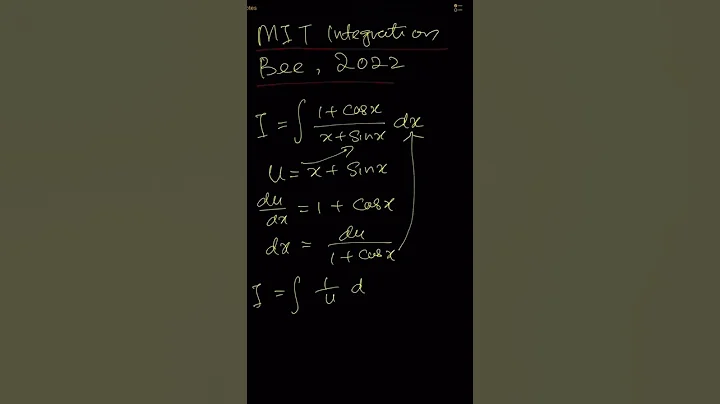 ∫(1 + cos(x))/(x + sin(x)) dx. MIT Integration Bee 2022 (Question 1, qualifying exam).