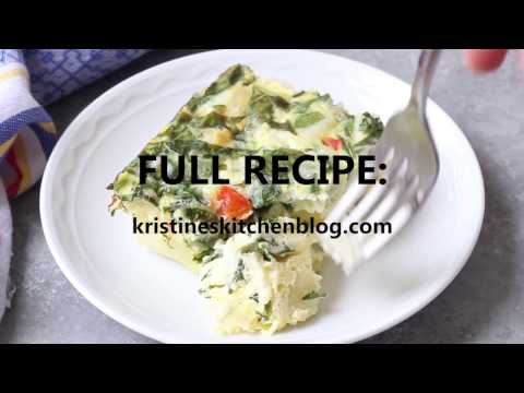 Potato, Spinach and Cheese Egg Casserole