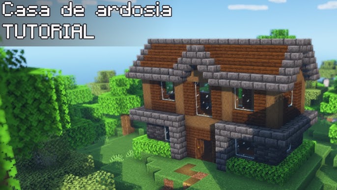 Casa de pedra fácil de fazer no Minecraft #minecraftbrasil #minecraft