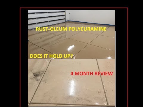 Does It Hold Up Polycuramine Floor Coating Rust Oleum 4 Month