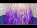 FMAS 2.25.16 Blonding Refresh with Tape-In Extensions &amp; VIBRANT Purple Ombré