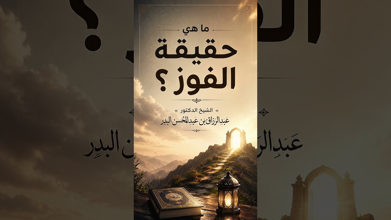 ما هي حقيقة الفوز ؟ الشيخ الدكتور عبد الرزاق بن عبد المحسن البدر .