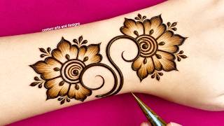 Easy stylish back hand mehndi design | Latest simple mehandi | Mehndi ki design | Mehndi design
