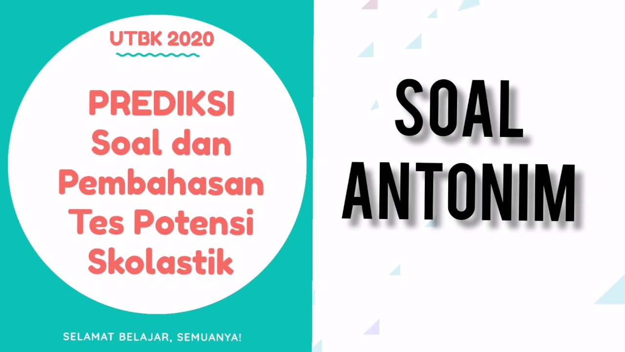 UTBK 2020 | TES POTENSI SKOLASTIK (TPS ) | KEMAMPUAN VERBAL - YouTube