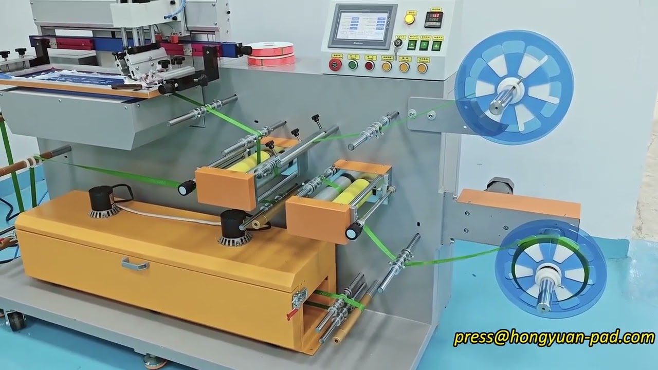 Ribbons Embossed Foil Automatic Roll to Roll Screen Printing Machine