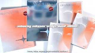 unboxing enhypen "orange blood" albums ✮ ksana, kalpa, engene + target exclusive versions !