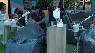 The Housemates Getting Their Last Pamper Session Kwa Biggie , Legends Barber & Sobet 👌🏾#BBMzansiS6