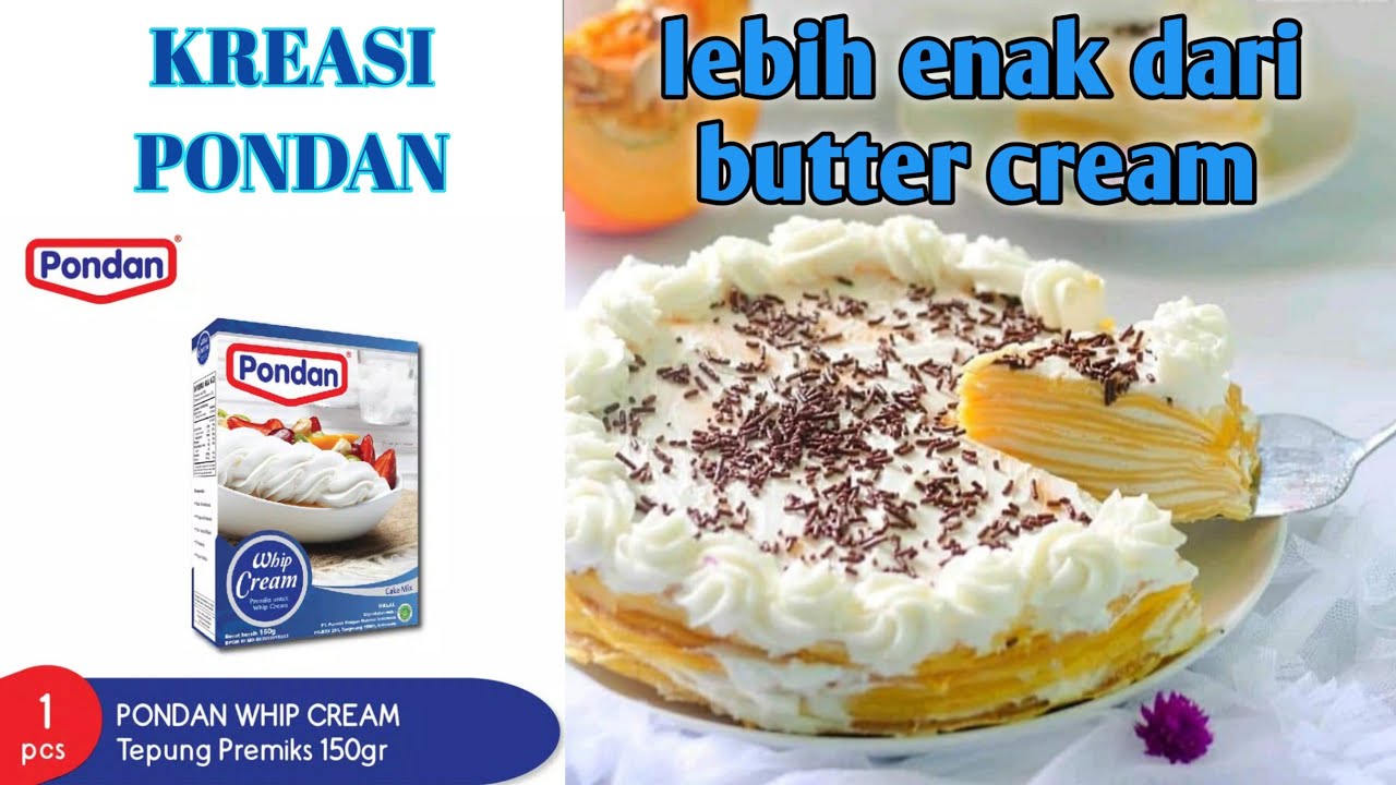 Cara Membuat Whip Cream Pondan Lebih Enak Dari Butter Cream Youtube