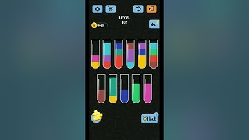 Water Color Sort Level 101 WalkThrough Solution Gameplay | user help | #watercolor#shorts#level101