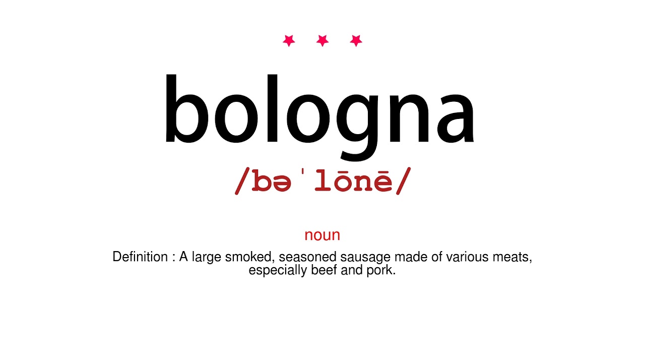 How to pronounce bologna Vocab Today YouTube