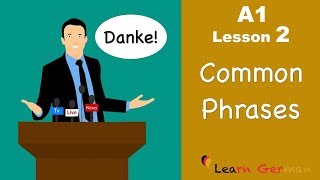 Learn German for beginners. Common phrases. Lesson 2