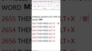 MS Word Shortcut keys shorts trending viral short MS Word Word