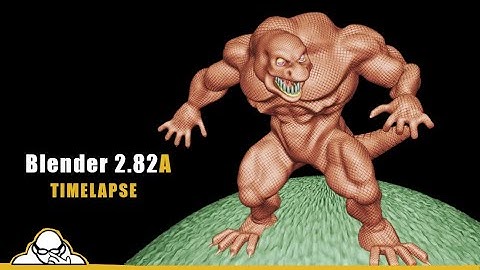 Time Lapse Video How To Make A Lizard Creature In Blender 2.82a