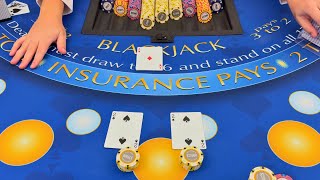 I BET $300,000 SPLITTING 2's VS DEALERS ACE IN $1,000,000 HIGH LIMIT BLACKJACK SESSION!