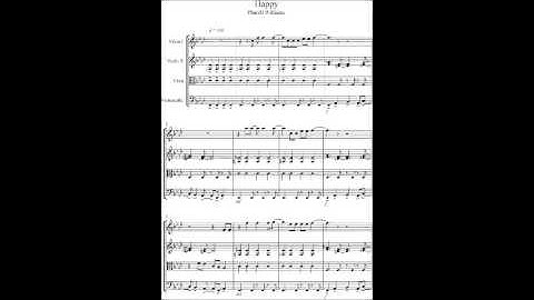 Pharrell Williams Happy String Quartet and Trio Arrangement Sheet Music