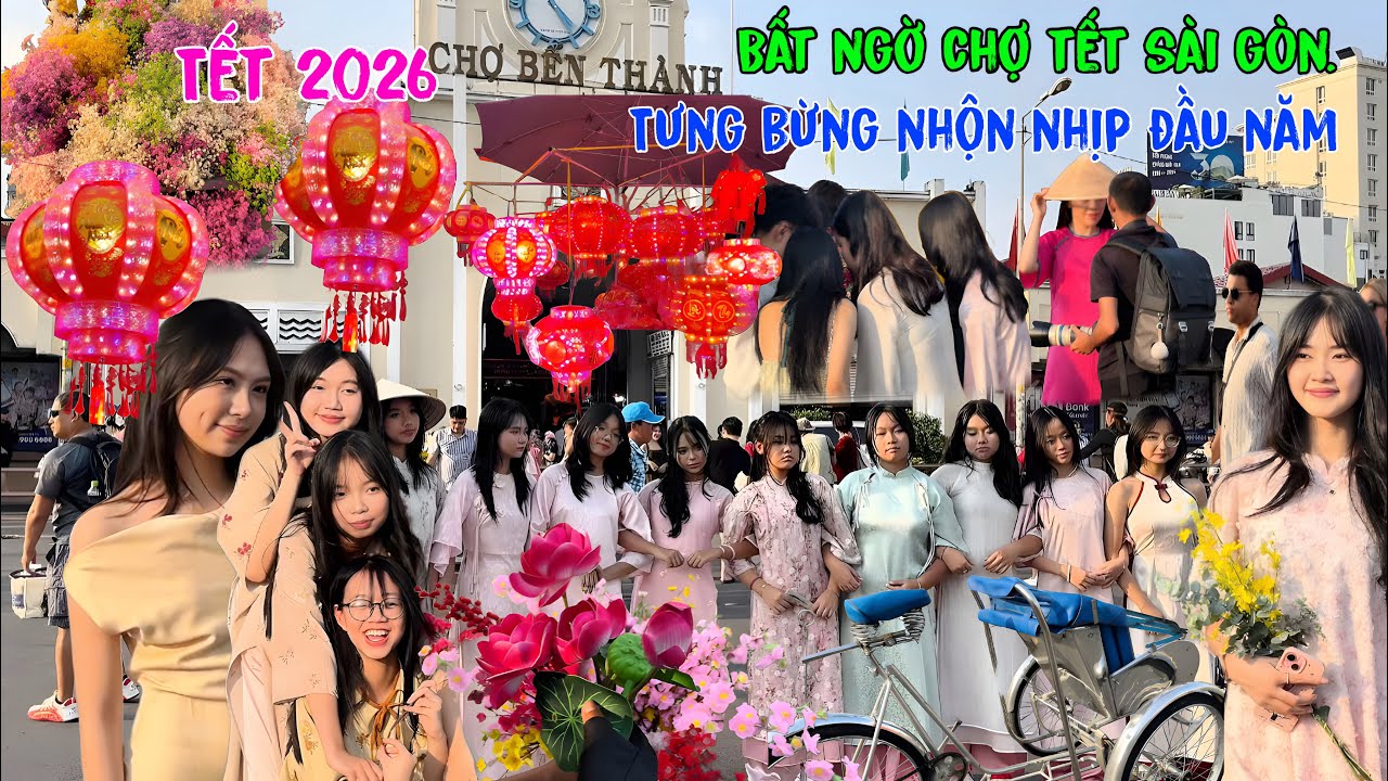 Tưng bừng Chợ tết trang trí sài gòn