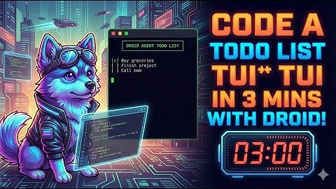 Build a Todo List TUI App in 3 Minutes with Droid Agent: AI Coding Magic!