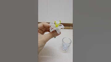 how to make Lily flower with beads #shorts