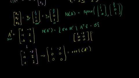 07   Transpose of a matrix   06   Rowspace and left nullspace