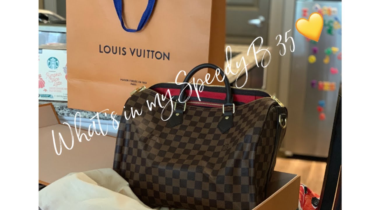 SPEEDY BANDOULIÈRE 35 [Damier Ebene] 2018/ What's in my Bag