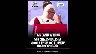 Rais Samia Atoa Siri Ya Soko La Kariakoo Kuunguzwa