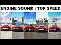 Ferrari laferrari engine sound  top speed  fh5 vs fh4 vs the crew 2 vs nfs heat vs project cars 3
