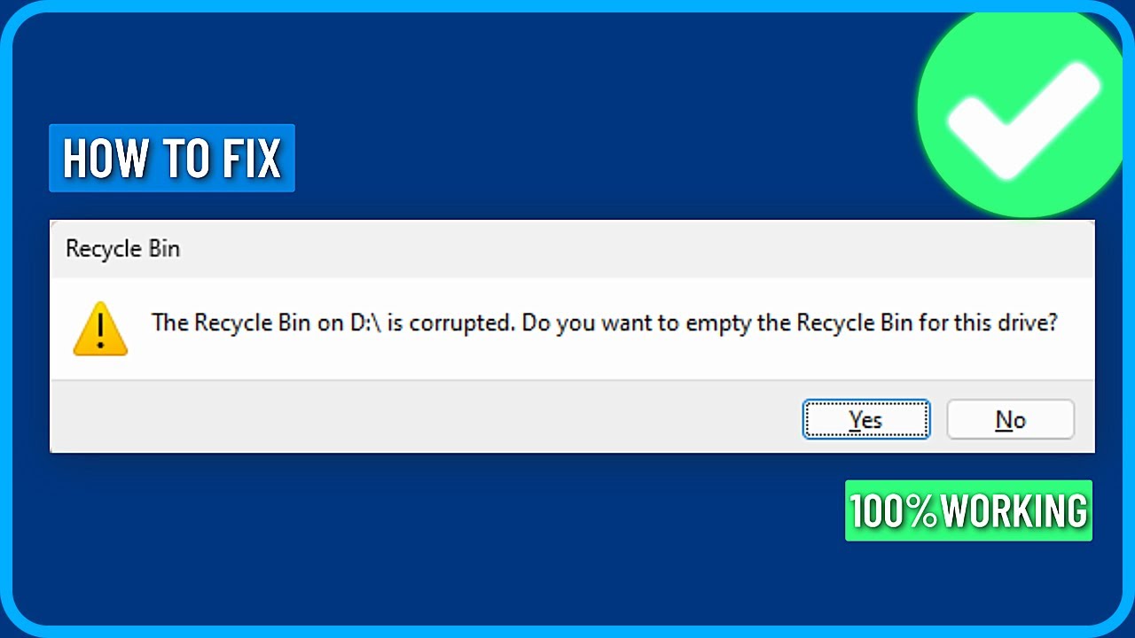 How to Fix the Recycle Bin on C:\ is Corrupted in Windows 10/11 - YouTube