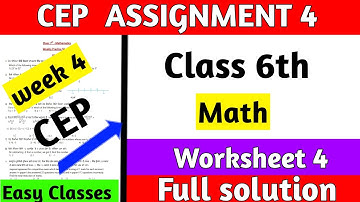 📕 6th class Math CEP assignment number 4 full solution | CEP assignment fourth Math solution #pseb