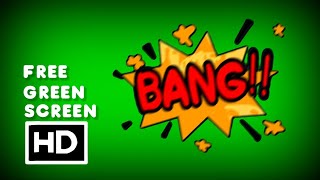 Free Green Screen Comic BANG!!!! Comic Text Effect Animated