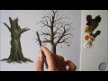 How to paint a tree trunk lesson 2