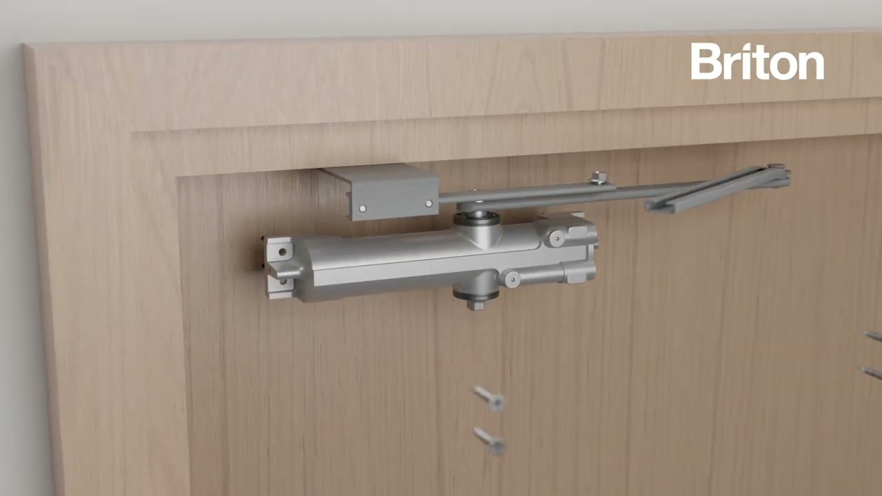 How to install the Briton 2003 Door Closer in a Parallel Arm Mount (Fig.66) Fixing Position