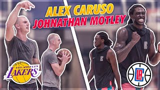 ALEX CARUSO and JOHNATHAN MOTLEY Battle it out At JLawBball PRO RUNS 😈 | Lakers vs Clippers