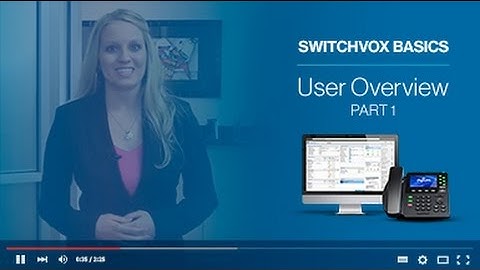 01 User Overview Part 1 | Switchvox Basics