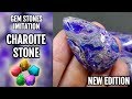 3rd version. Charoite Stone imitation - new edition! Gemstone imitation technique from polymer clay!