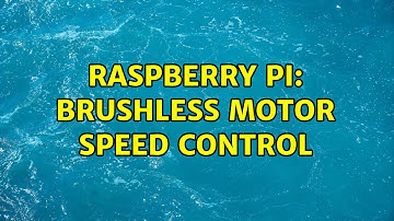 Raspberry Pi: brushless motor speed control