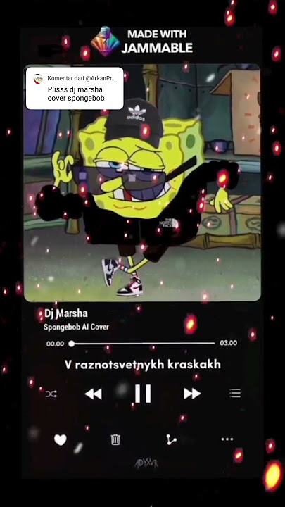 Lirik Lagu Dj Marsha In The Bear Cover Spongebob 😁😇 #djmarshaandthebear #djmarsha #spongebobaicover