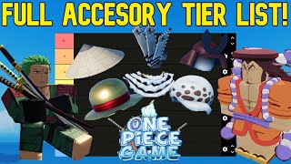 UPDATED! NEW FULL AOPG ACCESSORY TIER LIST! (A One Piece Game) 