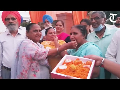 Kharar:Celebrations begin at residence of Charanjit Singh Channi as he is declared as next Punjab CM