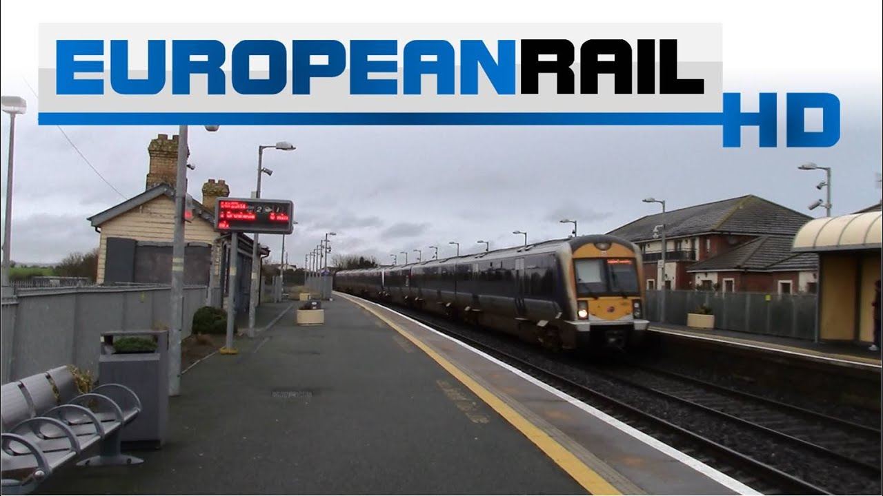 NI Railways 3000 EMU 3003 + 3001 Enterprise pass Laytown Station