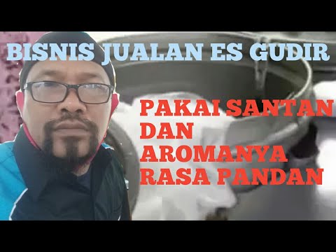 bisnis jualan es gudir rasa pandan - YouTube