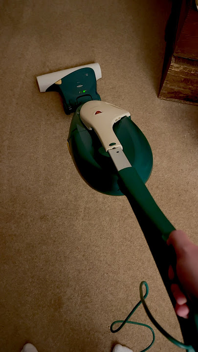 Vorwerk Kobold VK135 upright vacuum   EB360 picking up Kobosan dry carpet cleaner